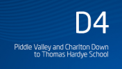 Piddle Valley and Charlton Down to Thomas Hardye School
